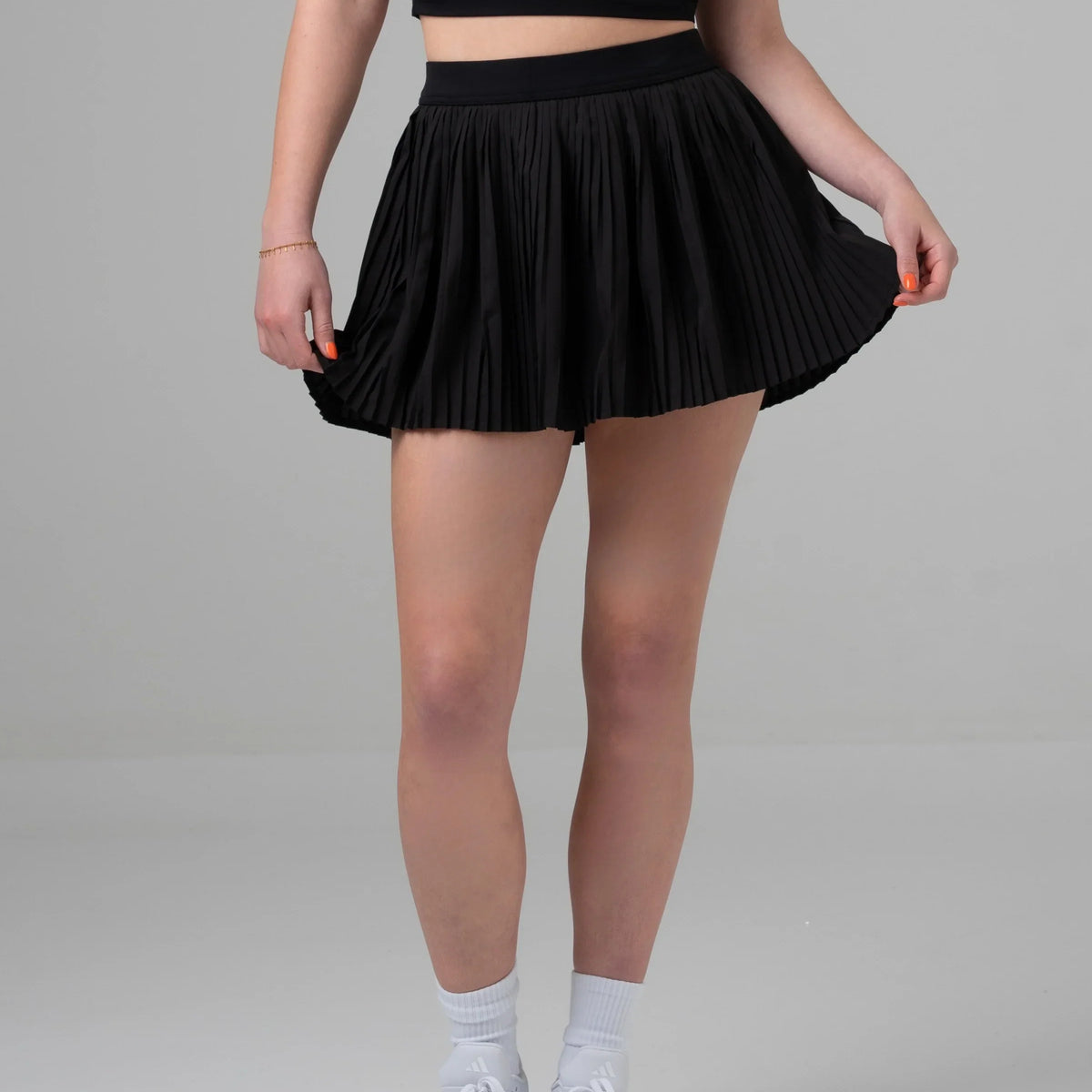 【新品】Acetate narrow skirt venica Vince - Charcoal Pleated Herringbone Skirt | Mitchell Stores